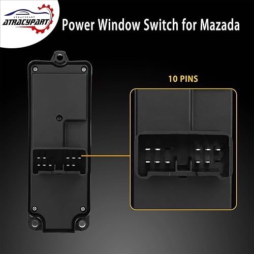 Miniatura 5 de Interruptor principal de elevalunas eléctrico delantero izquierdo lado del conductor  para Mazda 3 2004 2005 2006 2007 2008 2009 Mazda 3, 2009 Mazda