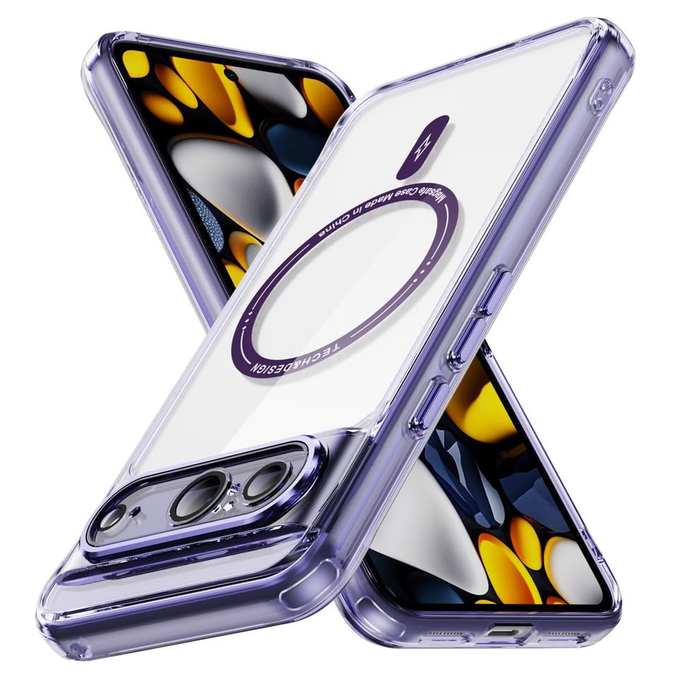 Coque silicone rigide violette transparente pour Pixel 10 Pro XL