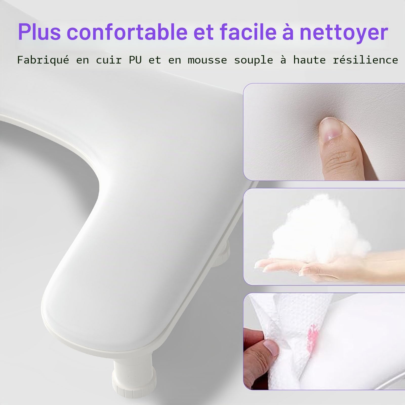 ZIZZON Accoudoir en forme de U réglable en hauteur pour manucure - Repose-main en microfibre et cuir synthétique - Pour manucure