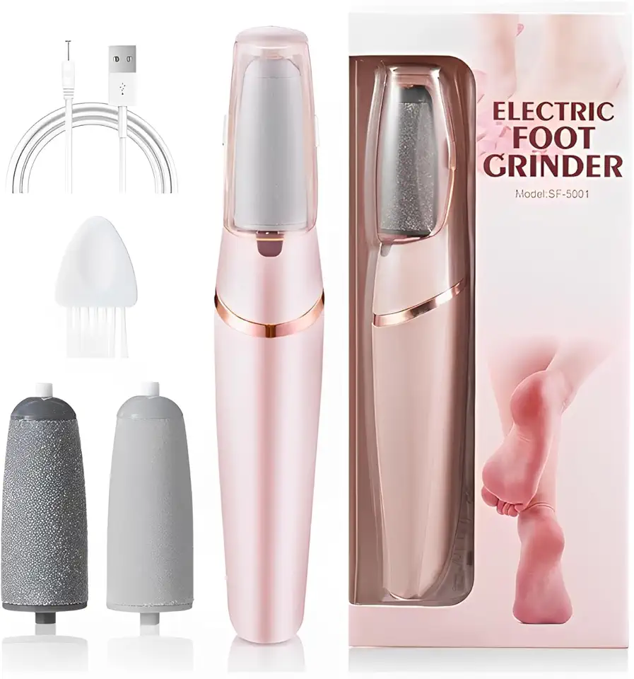 Lixa de Pé Elétrica Recarregavel | Controle de Velocidades | Removedor de Calos | Lixa Para Pés Recarregável Com Lixa Extra | Portátil | Spa dos Pés | Raspador de Pés | Pedicure Profissional