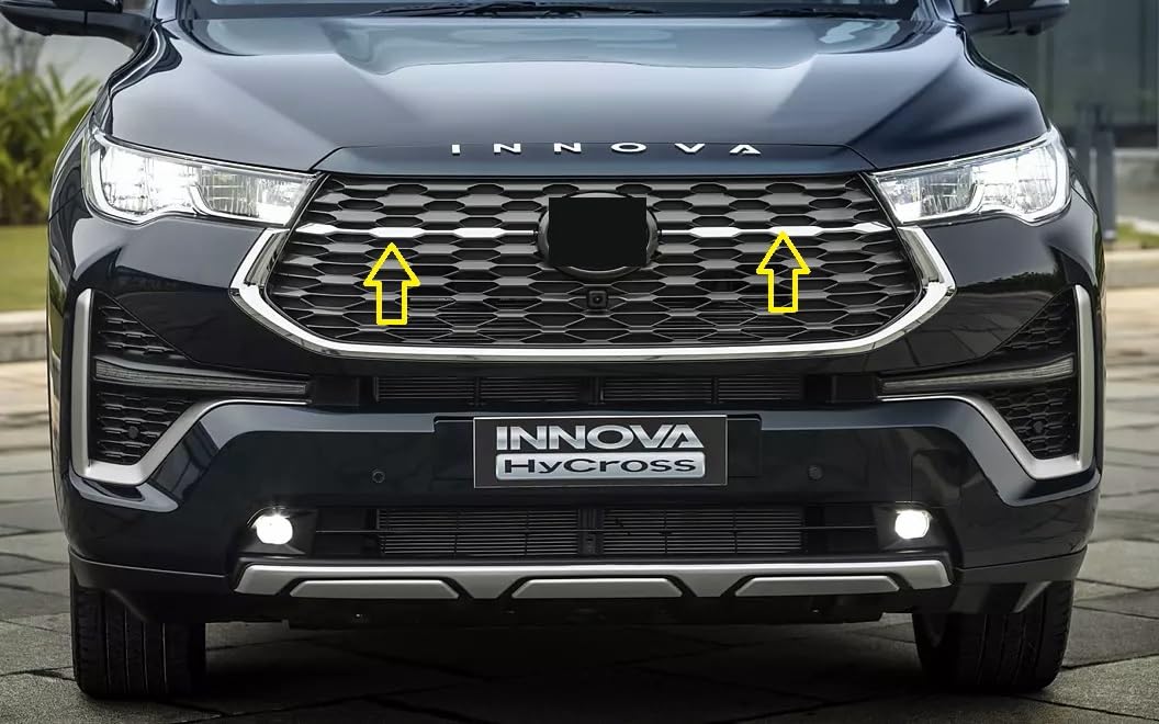 Mpower chrome grill accessory for Toyota Innova Hycross pack of 2 pcs