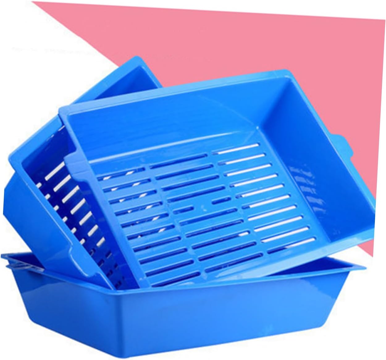 1pc Cat Litter Box Three Type Plastic Cat Toilet Spill Prevention Design Material and Easy Cleaning for Comfortable Pet Use