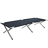Kronenburg Feldbett XXL, Campingbett 210 cm x 72 cm x 45 cm – Belastbarkeit bis 200 kg - Stahlrohr verstärkt - in...