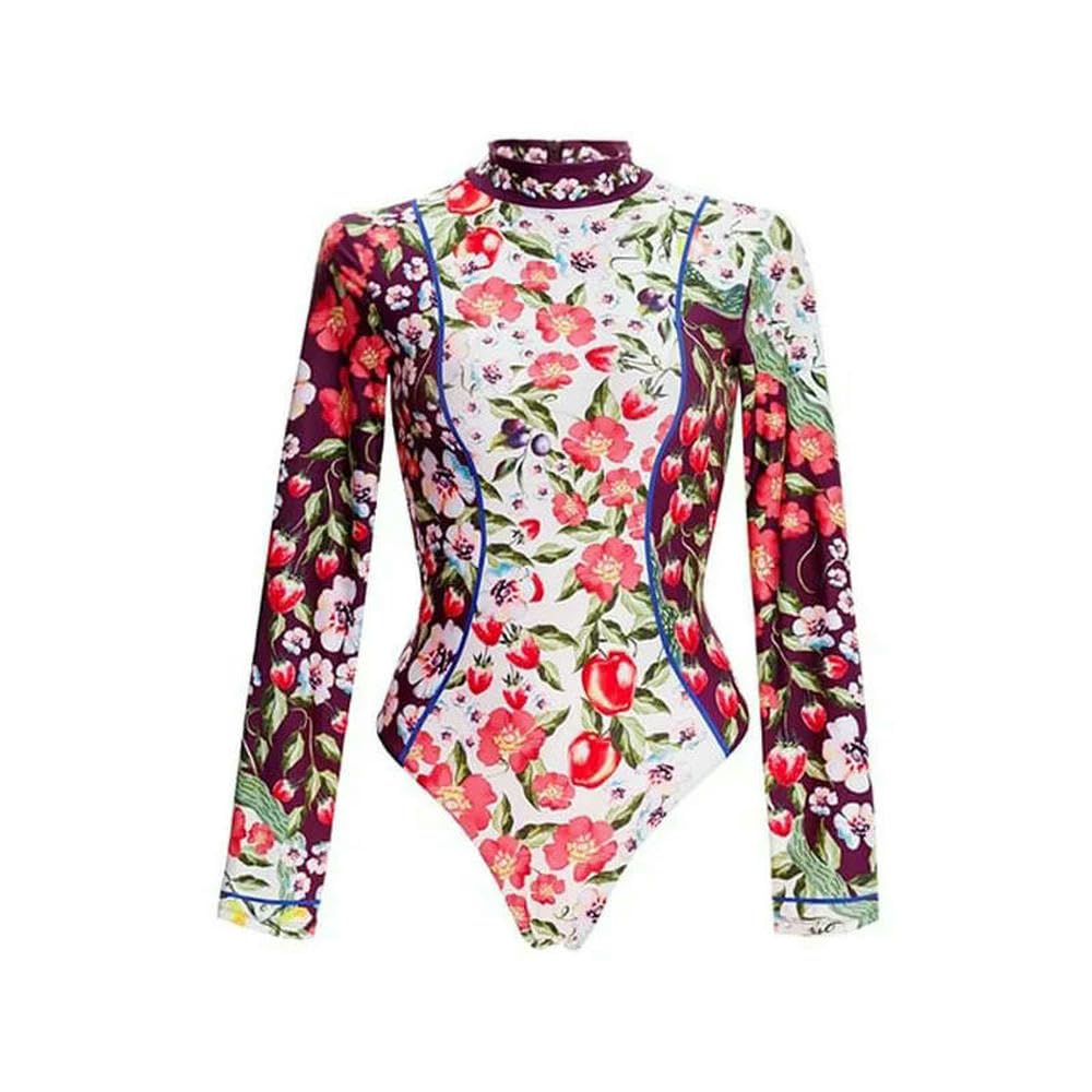 Costume da Bagno da Donna con Stampa retrò Bikini e Gonna Attillata, Elegante e di Lusso, alla Moda in Spiaggia Estiva