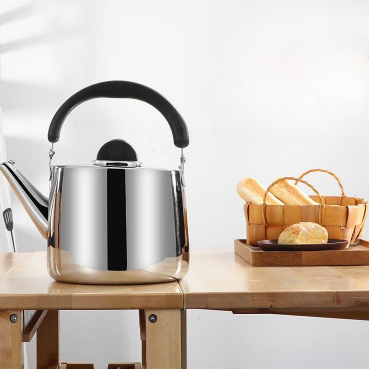 Blazez ステンレス製笛吹きケトル 大容量3L/4L/5L/6Lサイズ選択可能 IH対応 ガスコンロ兼用 お湯沸かし キッチン用