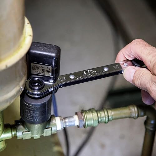 Miniatura 5 de Klein Tools 68309 - Llave de refrigeración totalmente reversible con diseño compacto y acabado cromado