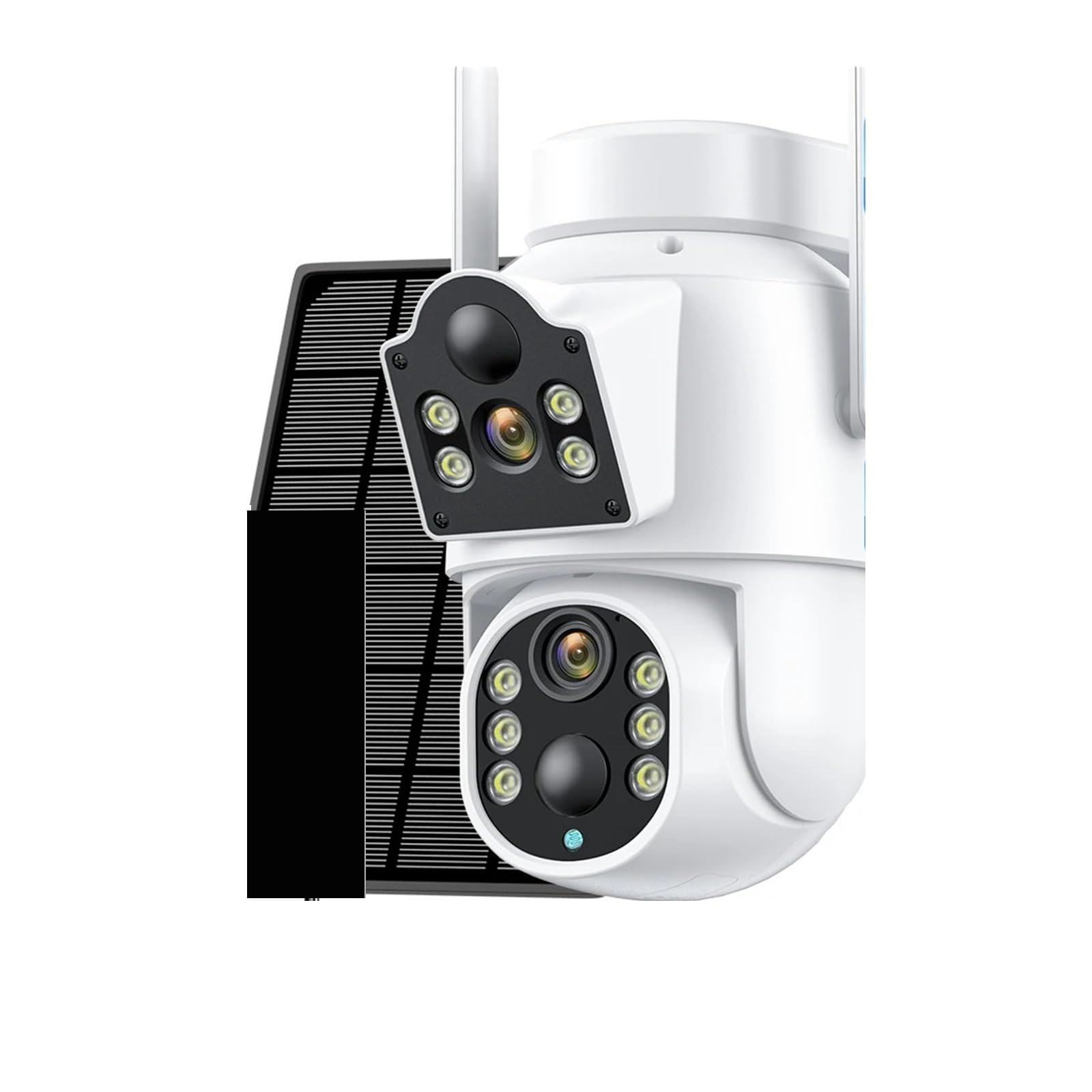 Oshpmbdlyfj One Color 8Mp Outdoors Solar Wifi Camera With 7800 Mah Battery Dual Lens 5X Digital Zoom Ptz Camera Color Security Surveillance Cctv(6Mp No Sd Card)
