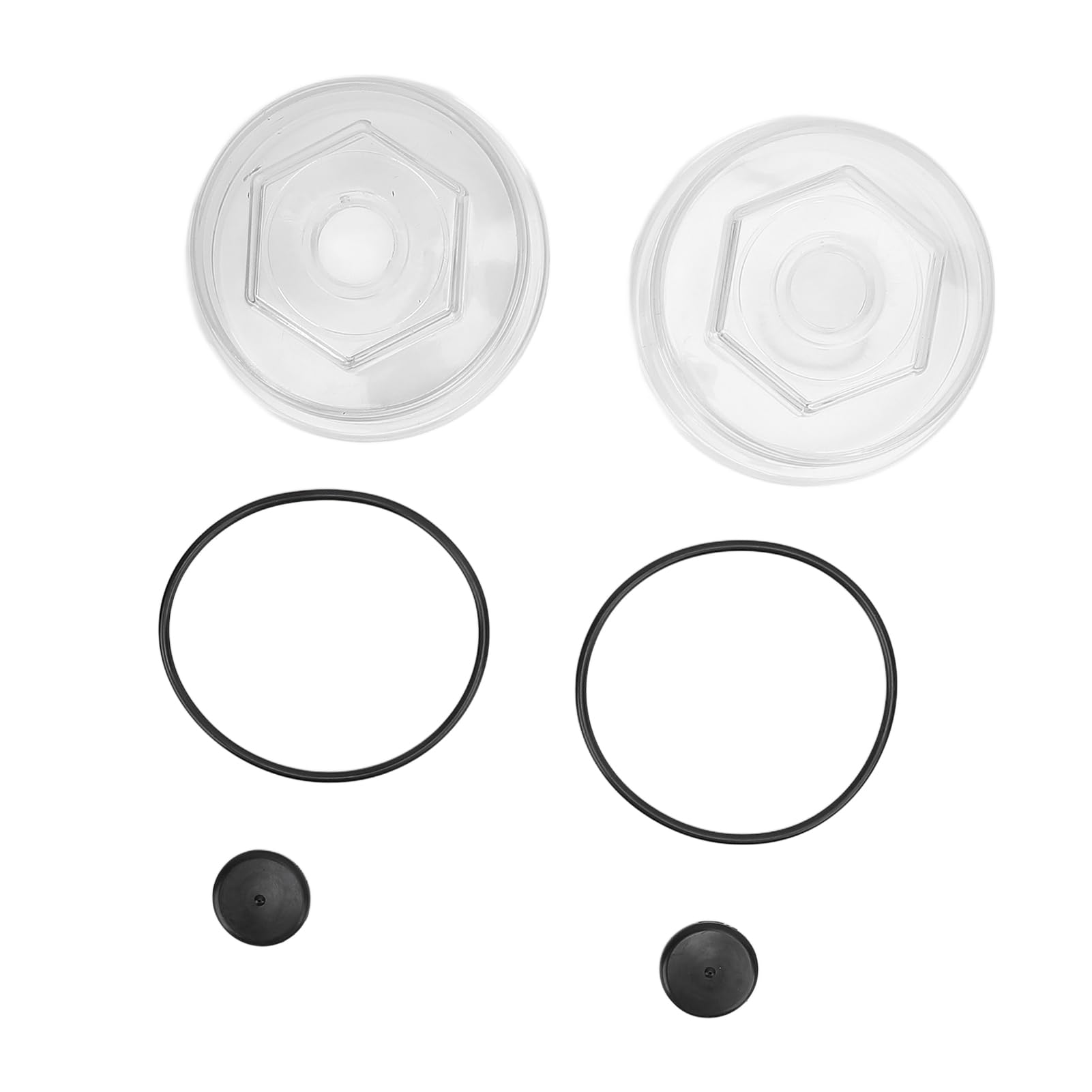 2 Set Trailer Hub Replacement Oil Cap Kit 183772 KIT 4 Inch Axle Plastic Cap with O Rings Replacement for Dexter Axles