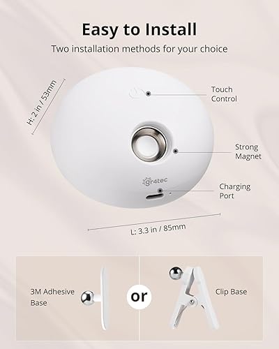 Miniatura 6 de Luces de pared blancas que funcionan con pilas, apliques de pared LED inalámbricos con 3 colores de temperatura, brillo regulable, control táctil