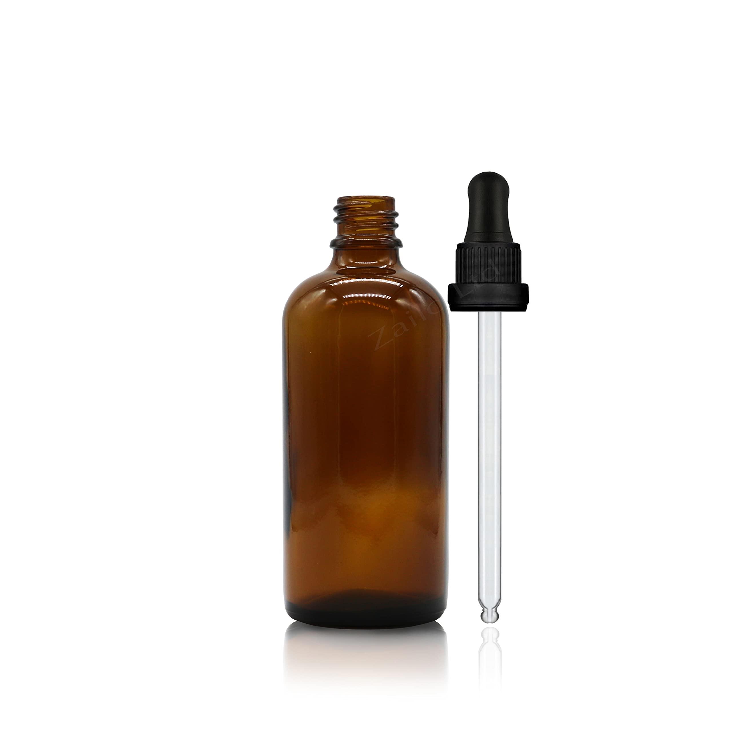 Tropfflaschen aus bernsteinfarbenem Glas, 100 ml, mit manipulationssicheren Pipetten, Augentropfen für Trägeröle, E-Liquid, Kosmetik, ätherisches Öl, Aromatherapie, Großhandelspackung