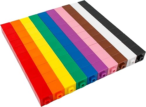 Miniatura 2 de Junior Learning 100 Mathcubes - Paquete de 100 cubos multicolores, construye y aprende, aprendizaje y desarrollo práctico de matemáticas, niños a