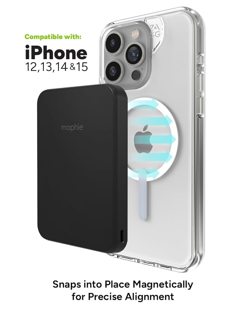 Amazon.com: Mophie Snap+ Juice Pack Mini - Magnetic 5000mAh
