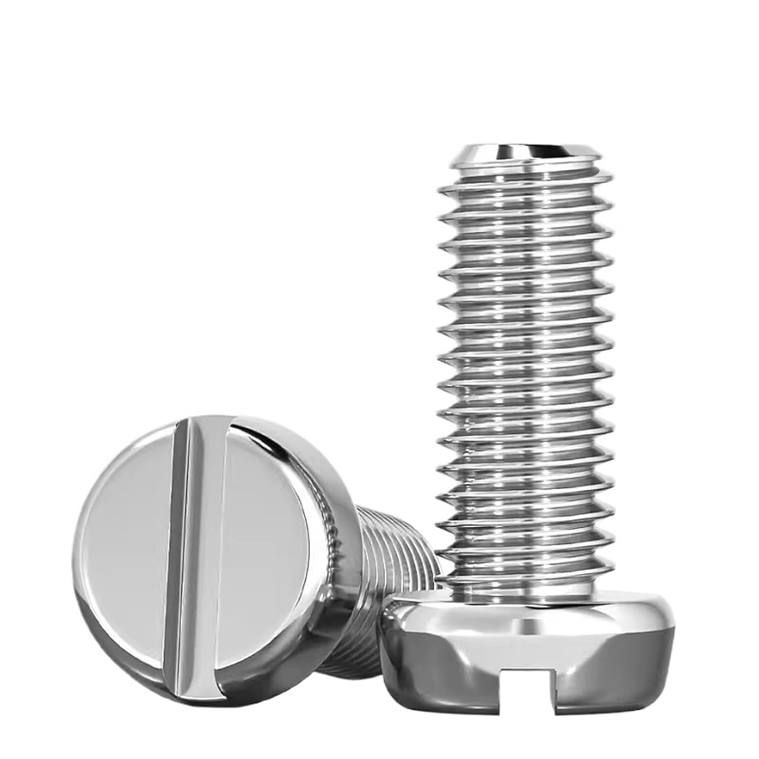 M1.6 M2 M2.5 M3 M4 M5 Slotted Cheese Head Screw 304 Stainless Steel DIN84 GB65 Slot Column Round Head Bolts(M4x6mm 20pcs)