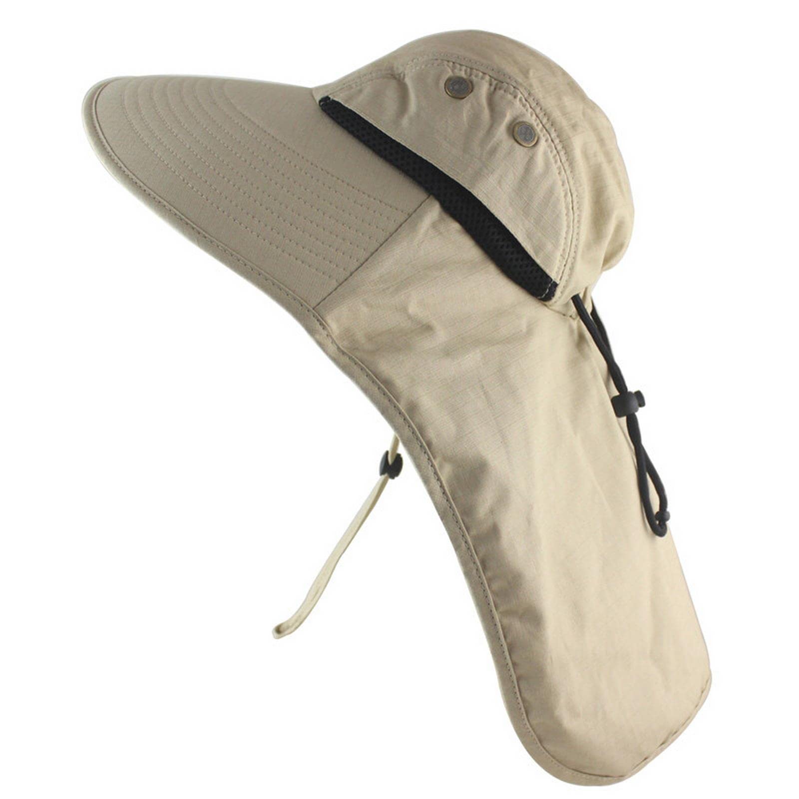Sombrero de pescador de verano para hombres y mujeres, sombrero de algodón con solapa para el cuello, protección al aire libre, ala ancha, sombrero de pesca