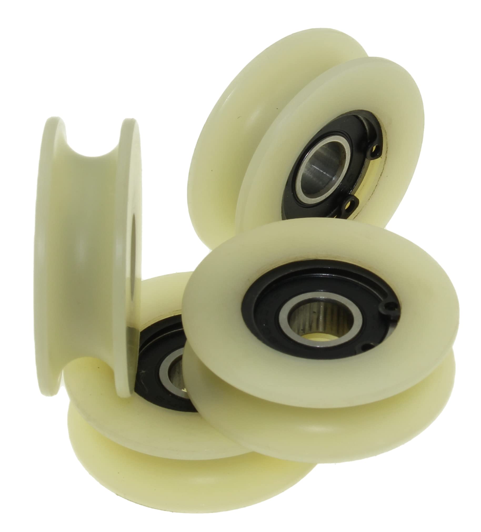 2 Pezzi Di Puleggia Per Porta Scorrevole, Ruote Girevoli Ruote Con Cuscinetti A Sfera Piastra Di Guida Ruota In Nylon Resistente Alla Corrosione R~p119643052 - Foto 9