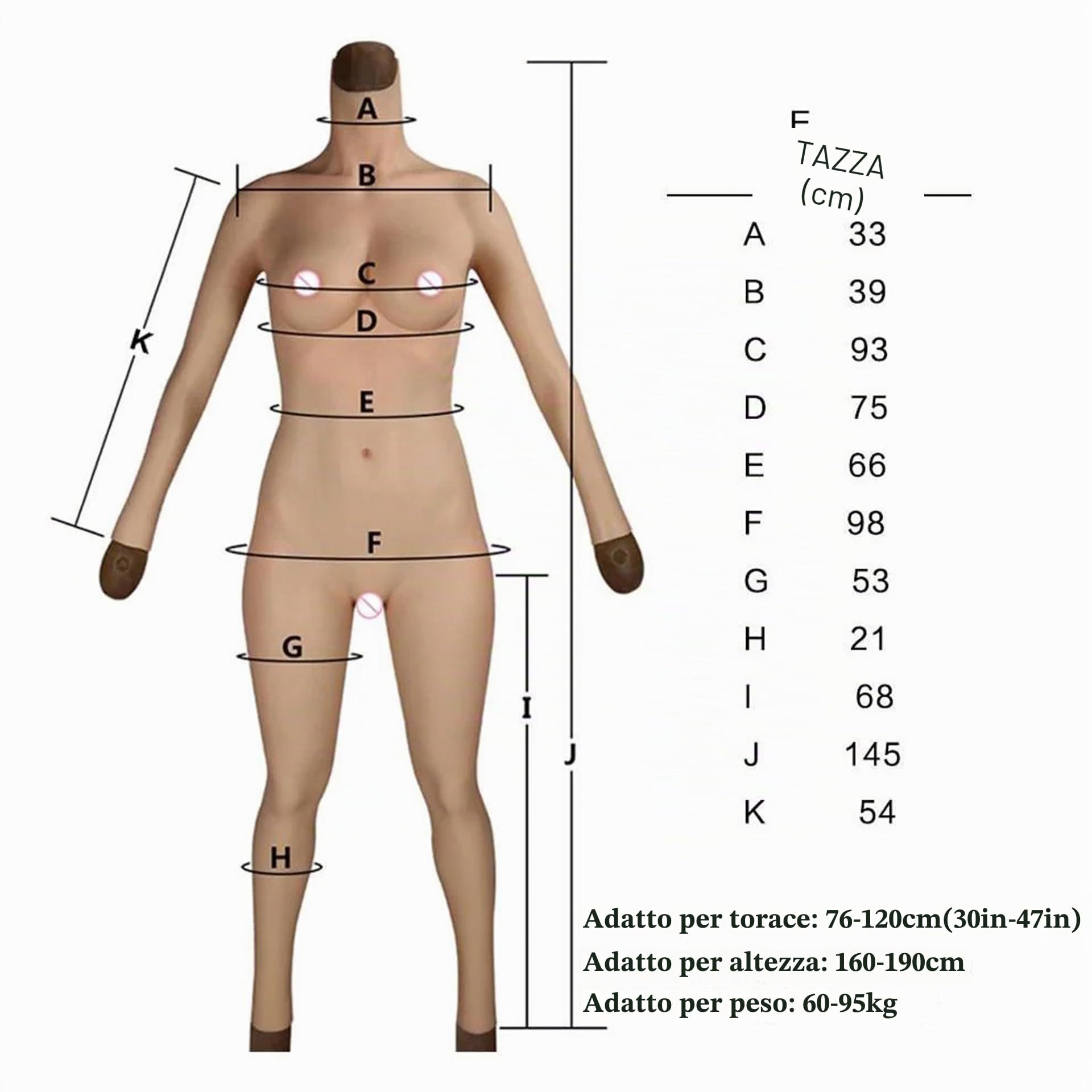 7° body intero in silicone senza olio E Cup pettorale per crossdresser drag queen transgender può inserire e fare pipì nono pantaloni