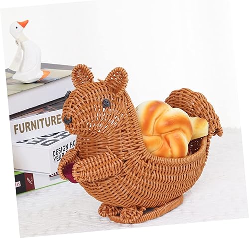 Miniatura 3 de Anneome Cesta tejida para aperitivos, accesorios de escritorio, cestas de almacenamiento tejidas de ratán para almacenamiento, cuenco de