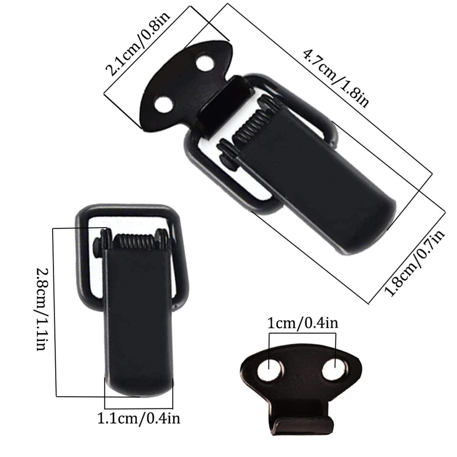 Fermagli A Molla In Acciaio Inox | 8 Pezzi | Chiusura A Leva | Per Scatole E Casse - Foto 4