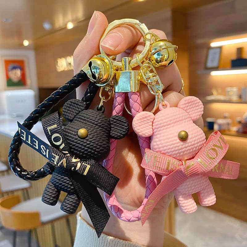 Miniatura 7 de BEXOA Lindo llavero Kawaii Anime Llaveros Accesorios, Kawaii Little Bear Bolso Charm Car Cartoon Llavero para niñas y mujeres