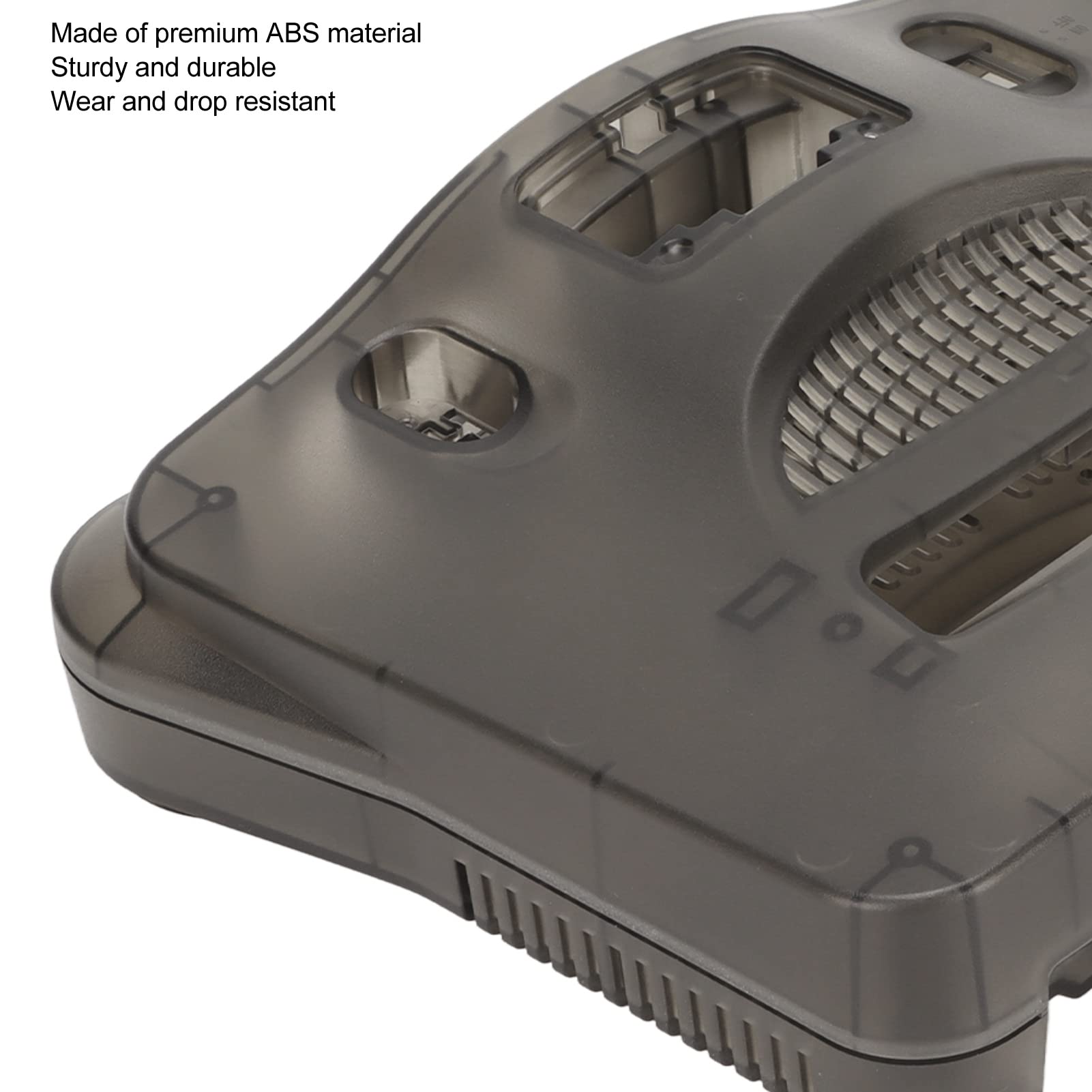 Septpenta Custodia da Trasporto per Console per Videogiochi retrò N64, Custodia per Videogiochi Nera Traslucida Multiuso, Custodia per Console di Ricambio per Console N64