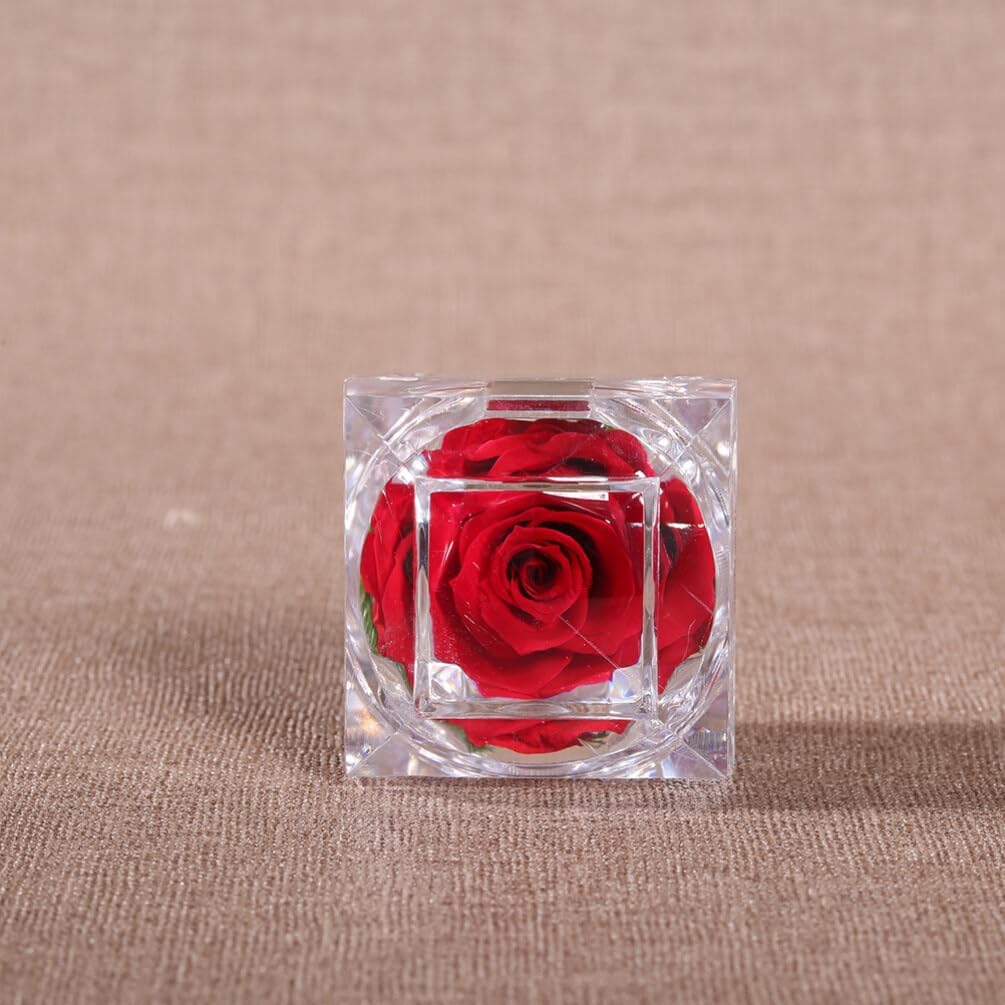 BESTonZON Eternal Flower Box with Preserved Red Rose in Drawer Box for Remembrance and Special Occasions Home D Cor image 2