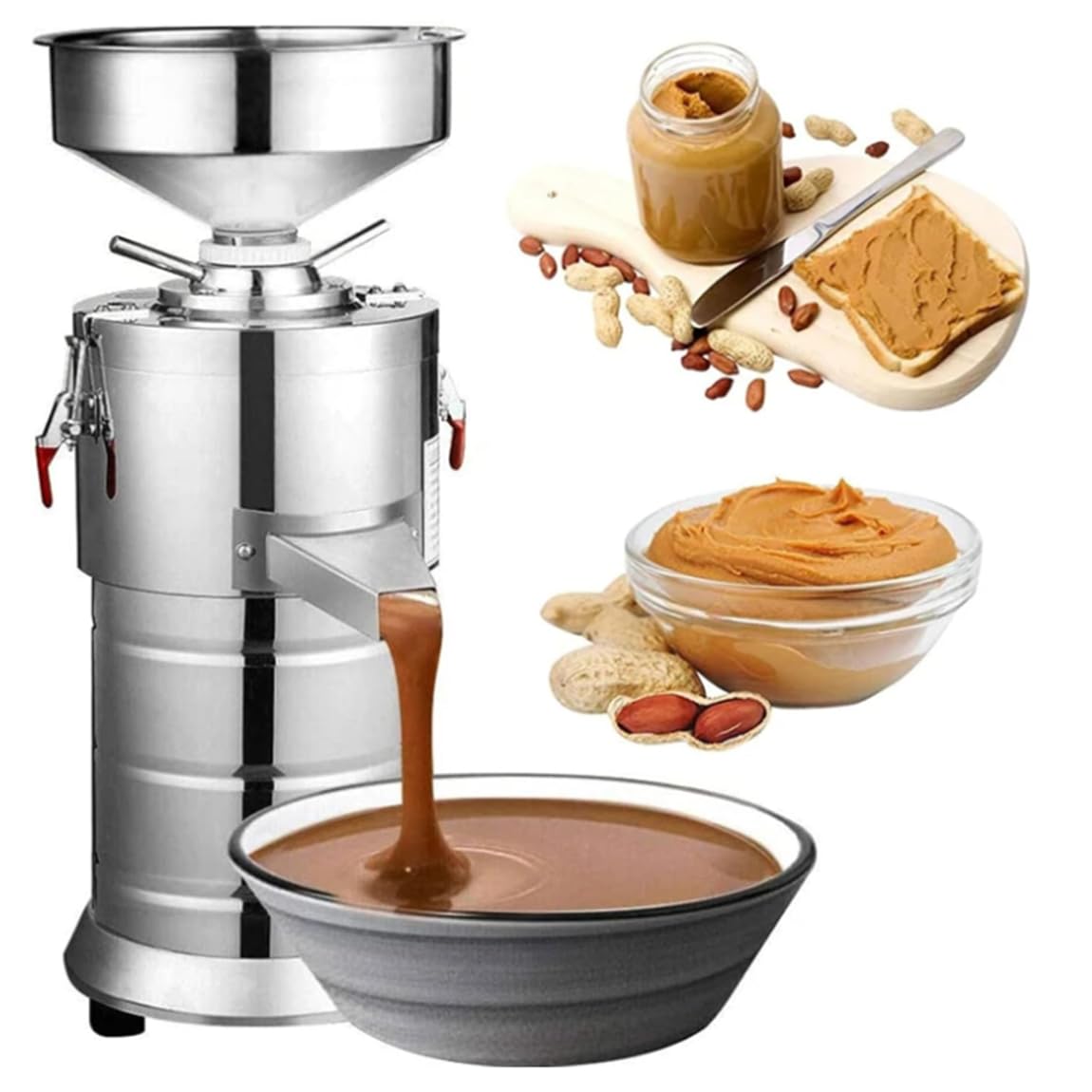 Machine à beurre d'arachide Machine à beurre de noix Broyeur à grains électrique Machine à beurre d'arachide Broyeur à sauce au sésame Maison/Commercial pour arachides, amandes