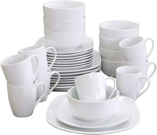 Gibson Elite Pippa Vajilla - Porcelana Blanca - 32 piezas