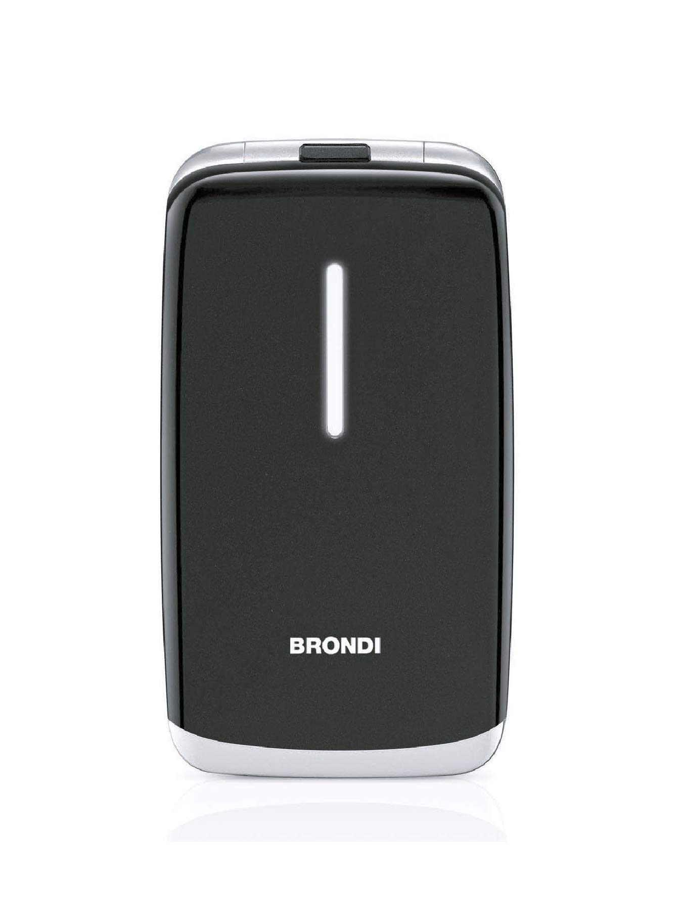 BRONDI Contender, sbloccato, 0GB, Telefono Cellulare GSM DUAL SIM con Tasti Grandi, Nero
