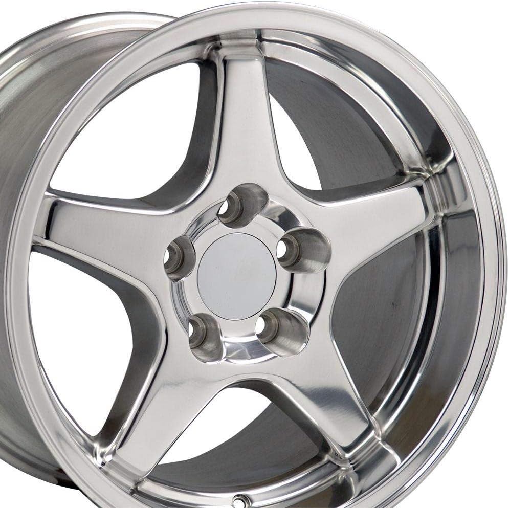 OE Wheels LLC 17 Inch Fits Chevy Camaro Corvette Pontiac Firebird ZR1 Style CV01 Polished 17x11 Rim