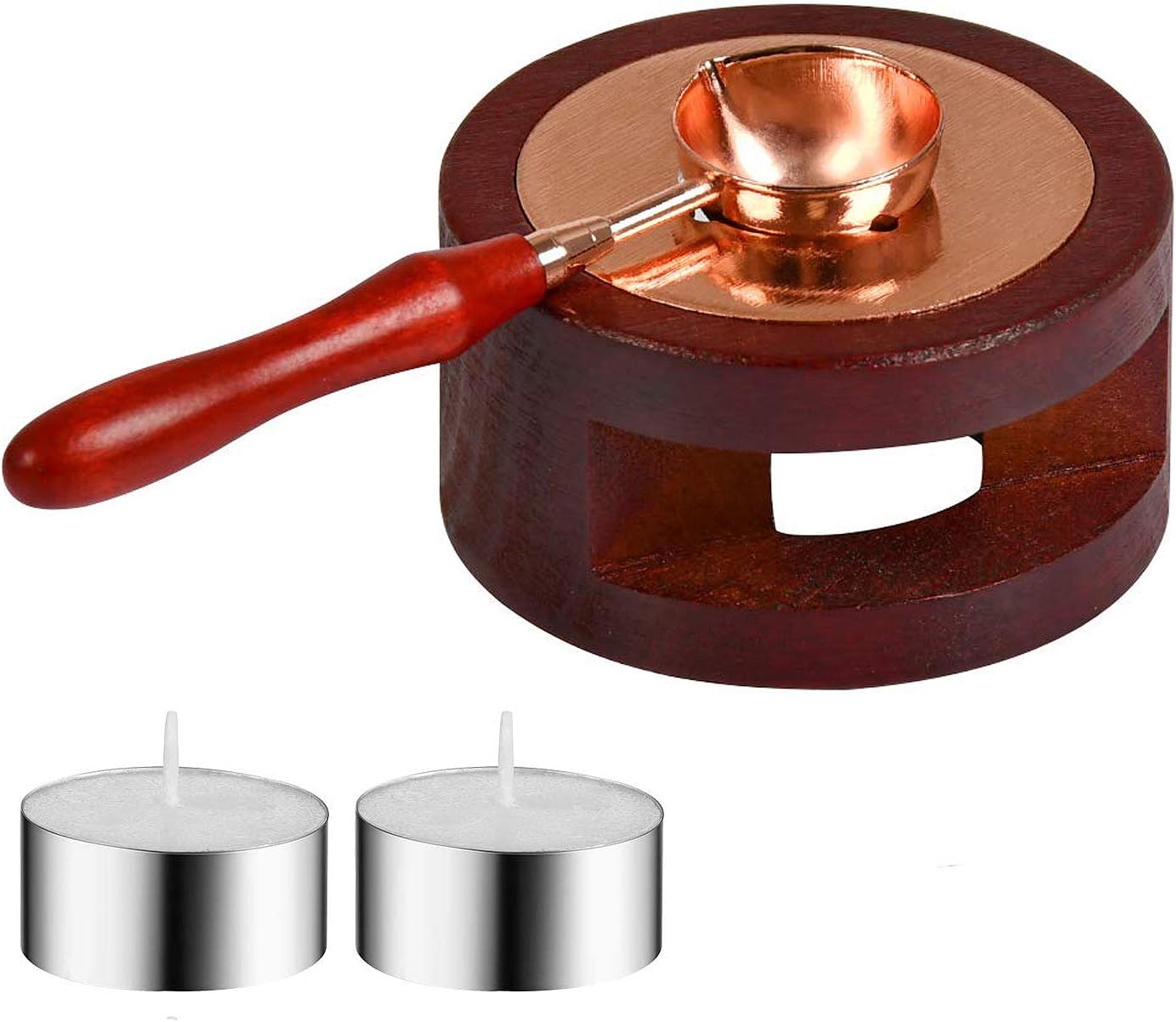 Sealing Wax Warmer, Wax Seal Kit with Candle Furnace Melting Wax Spoon Tealight Candles