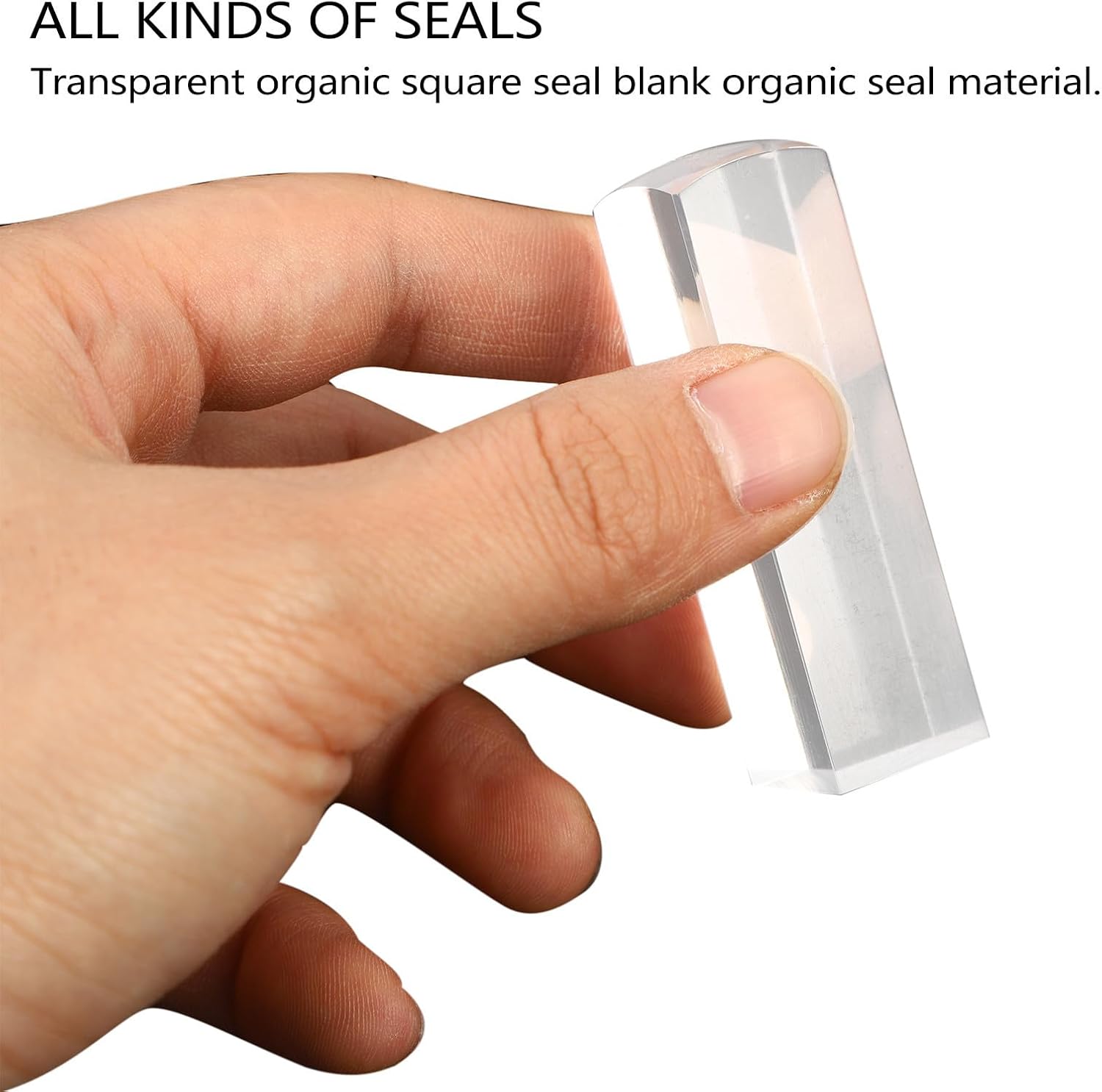 5pcs Acrylic DIY Stamps Blank Seal Set for Engraving and Handbook Decoration, Lightweight Cube Stamping Blocks for ’s Crafting Projects