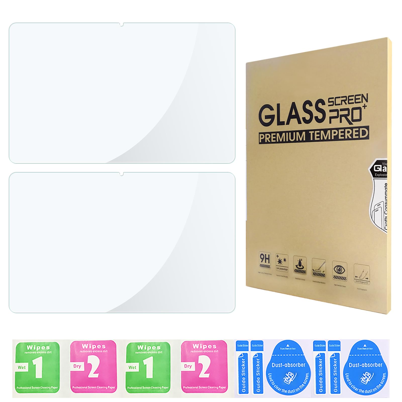 Bighan 2 Pack Screen Protector Compatible With Honor Pad X9 11.5", 9H Hardness Tempered Glass Film Clear Anti-Bubble Full Coverage Foil