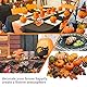 HONGECB 50 Stück Künstliche Kürbisse Herbst Herbst Dekorationen, Halloween Kürbis Deko Thanksgiving Dekoration Set, Mini Gefälschte Ernte Kürbisse, Gefälschte Kürbisse Ahornblatt Dekorations Set