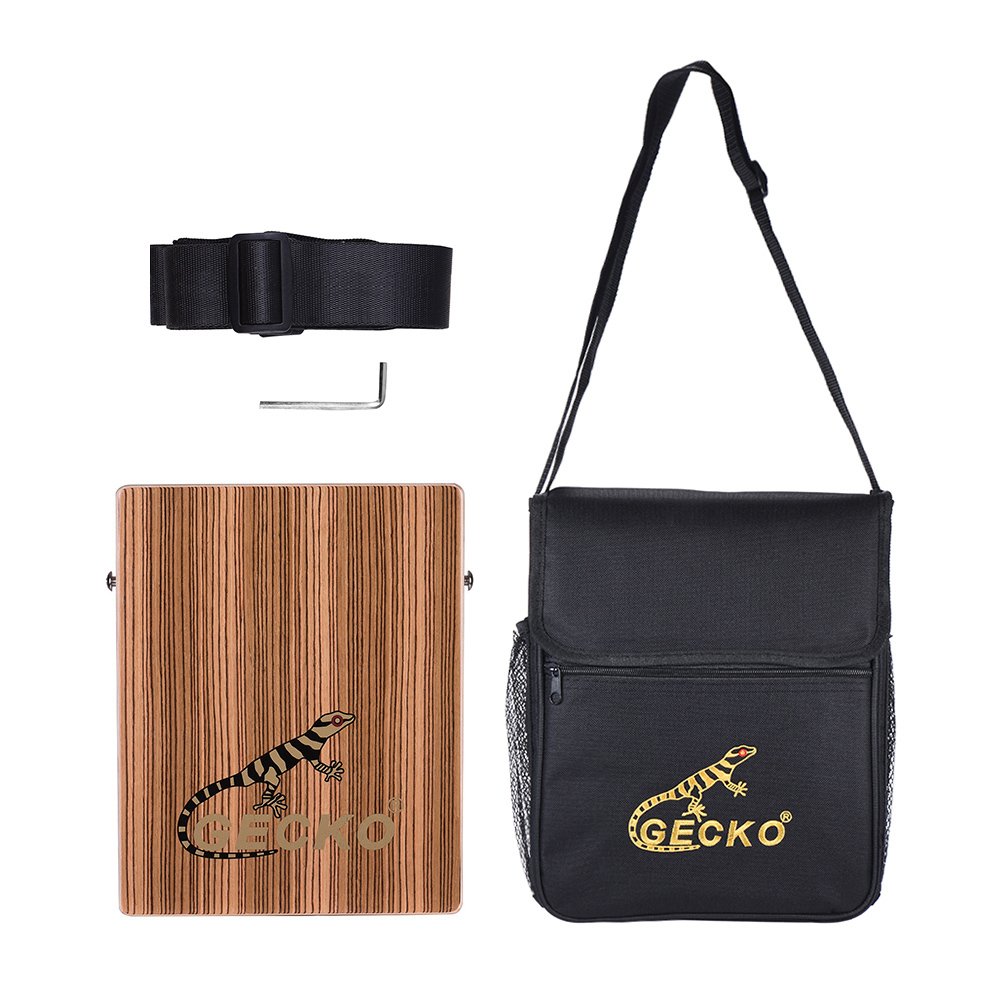 Btuty Tamburo portatile da viaggio Cajon Box Drum Strumento a percussione in legno con borsa per il trasporto
