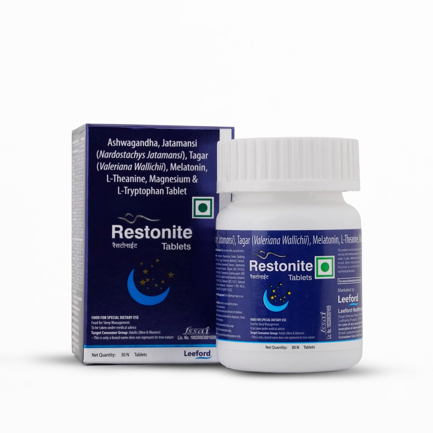 Restonite Melatonin Advanced Sleep Formula | with Tagar Extract & L-Theanine | Sleep Supplement for Men & Women | Tablet for Restful Deep Sleep - 30 Veg Tablets (B097MZNFFL) Amazon Price History, Amazon Price Tracker