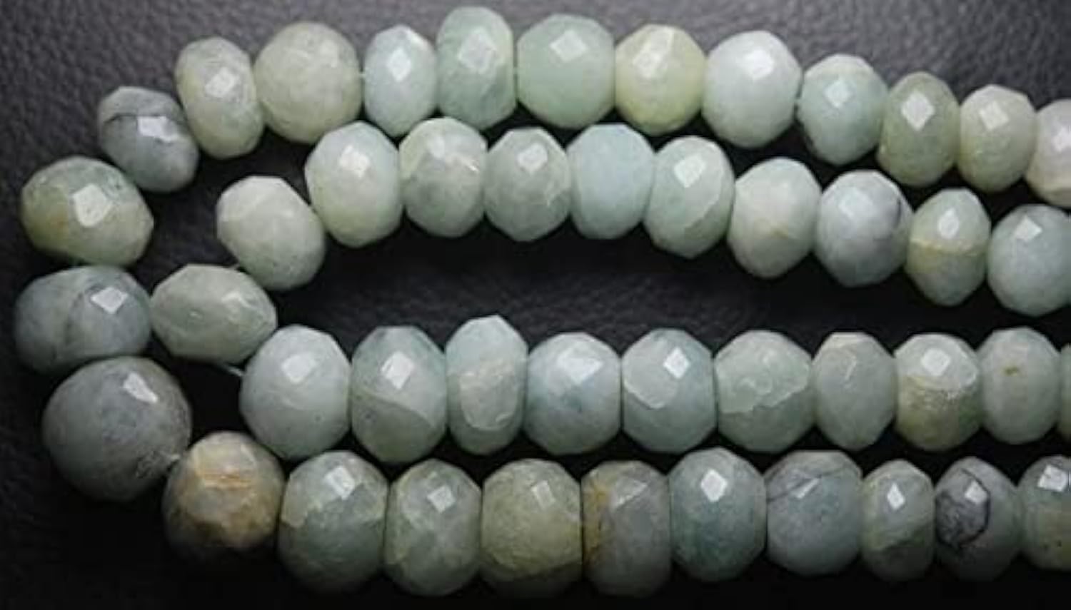 Aquamarine Faceted Rondelles grandes perles naturelles pour remplacer vos pierres ternes