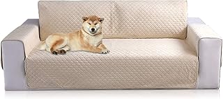 PETCUTE Housse de canapé Antidérapant Protège Canapé Protège Fauteuil Canapé Protecteur (Beige,2 Place)