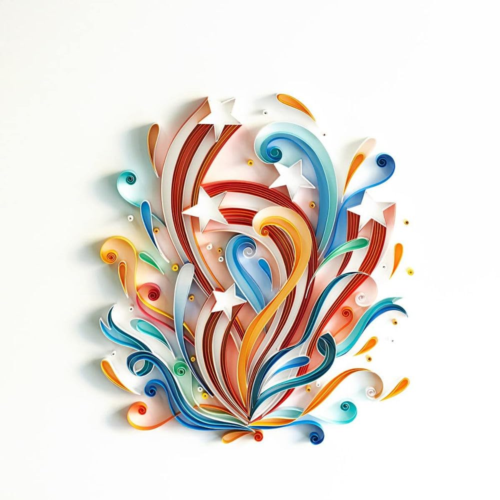 KHUSHA CREATIONS Quilling Kit/Multicolor Quilling Strips,Quilling Needle,Crimper & Glue Combo for Craft, Decorations, DIY/Craft for Kids 1