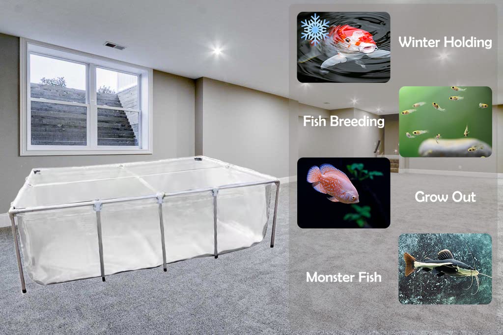 Display Show Tank PVC Canvas with Steel Frame for Ponds Koi Fish Tank