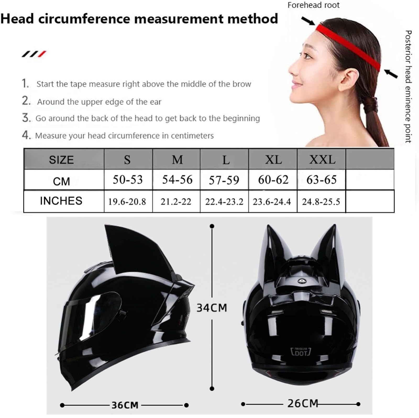 Kask motocyklowy z kocimi uszami, damski kask motocyklowy z podwójną wizjerem, uniwersalny całoroczny, certyfikat ECE 2205