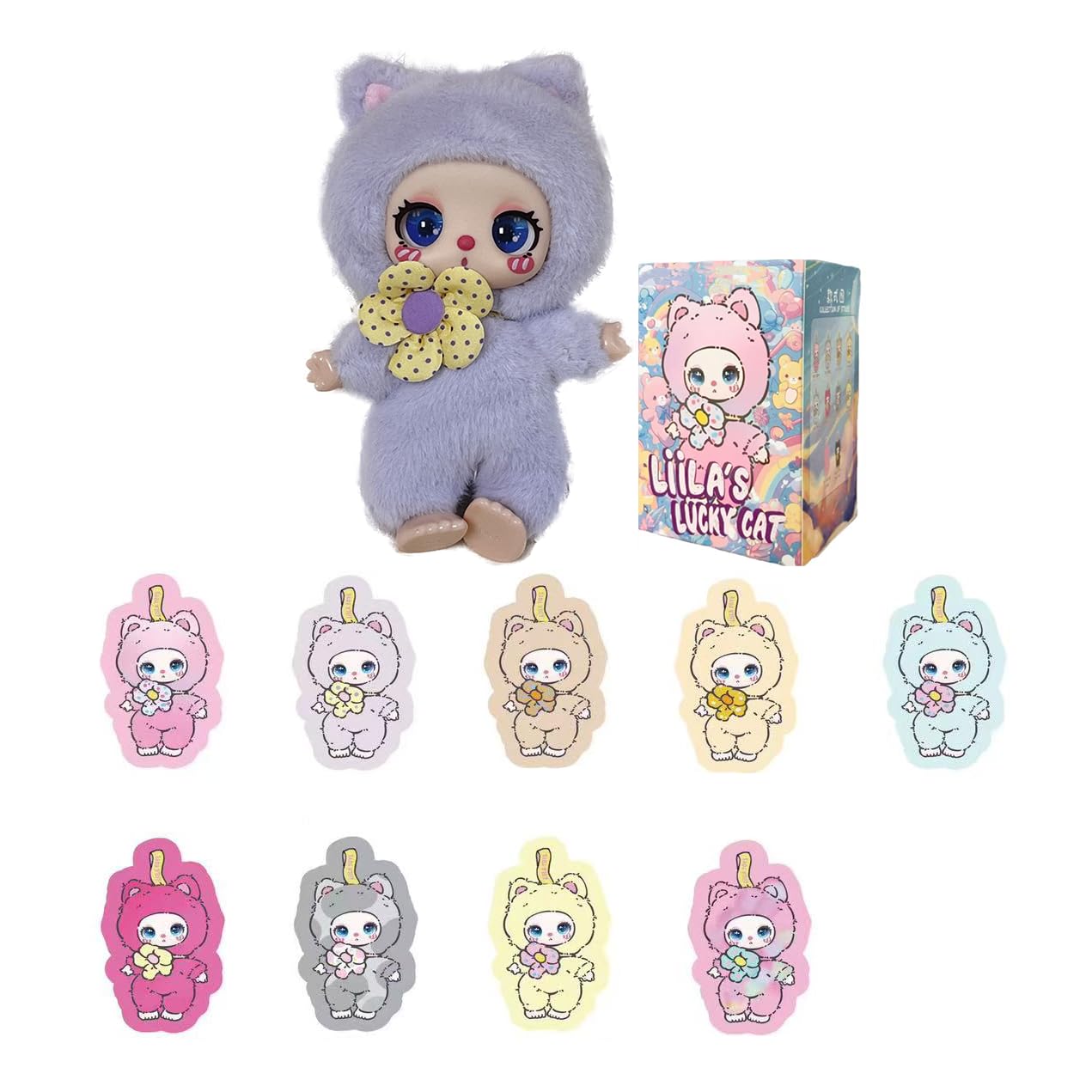 Lila's Lucky Cat ぬいぐるみ 7色セット Amazon.co.jp: Liila toys 1代 Liila's Lucky Cat マスコット