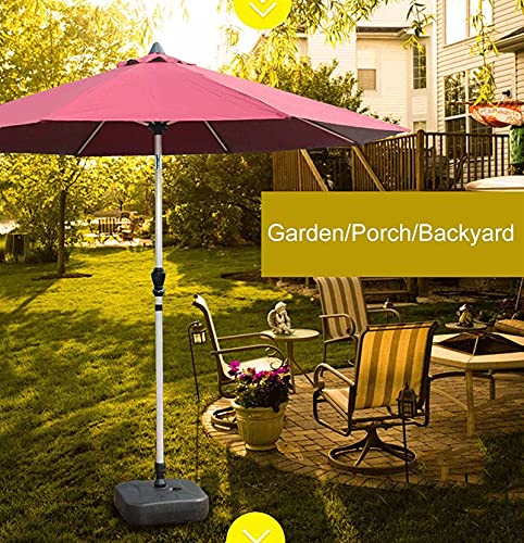 9FT Garden Umbrella with Crank & Tilt, Weatherproof Patio Market Parasol for Outdoor Pool & Garden, UV Protected 2.7M Sunshade Canopy, Perfect for Decks and Patios - Image 6