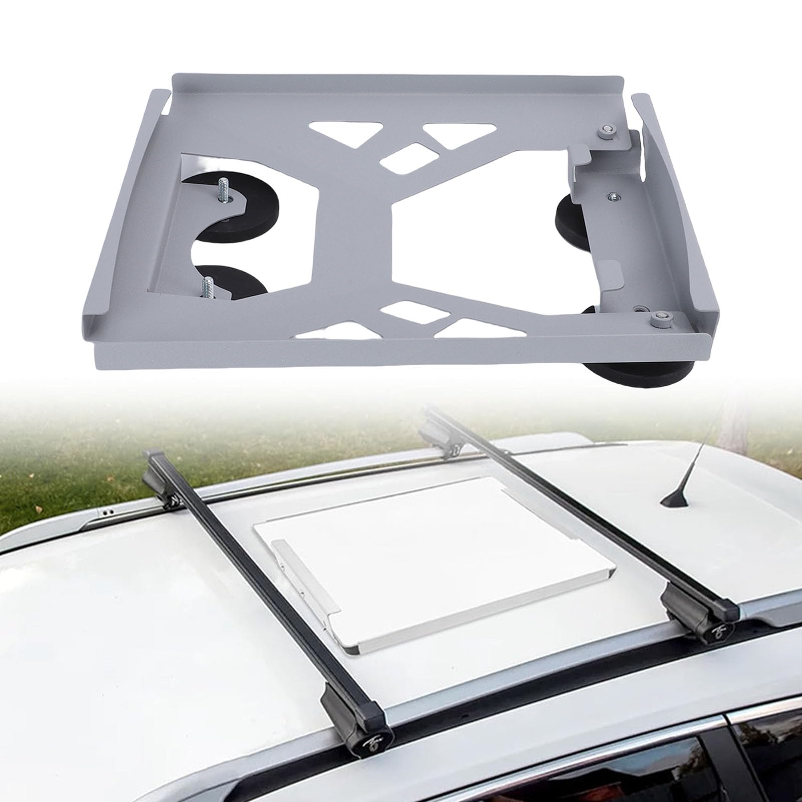 Qcwwy Otros Accesorios de Hardware para el Hogar Soporte Magnético para Techo de RV Soporte Magnético para Techo de Automóvil Plano de Perfil bajo de Acero Inoxidable 304 para Mini Antena Parabólica