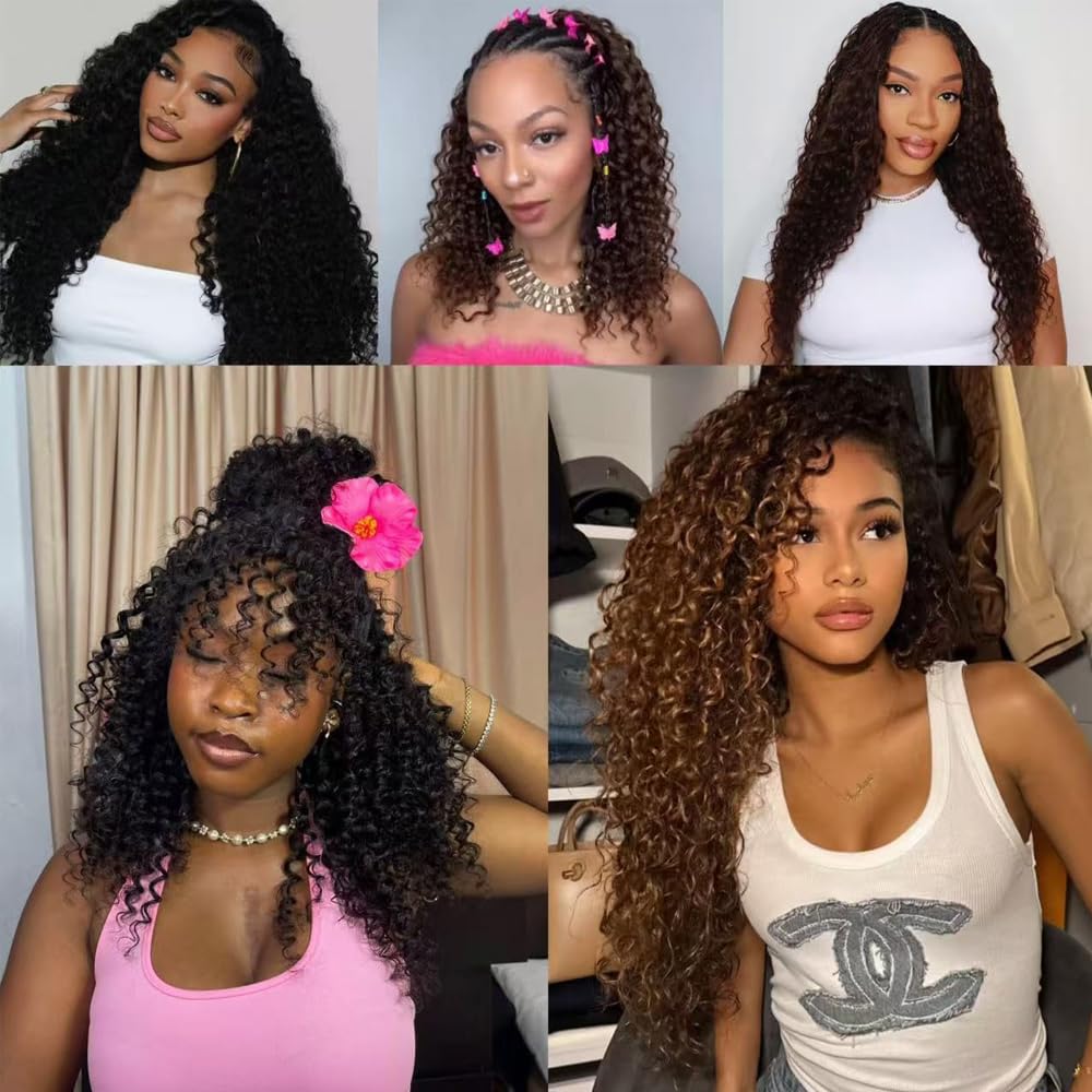 Extension di capelli umani ondulati all'uncinetto, con piume pre-separate, leggere, riutilizzabili, 50 g, 40 pezzi, #4 marrone cioccolato, da donna, 40 cm