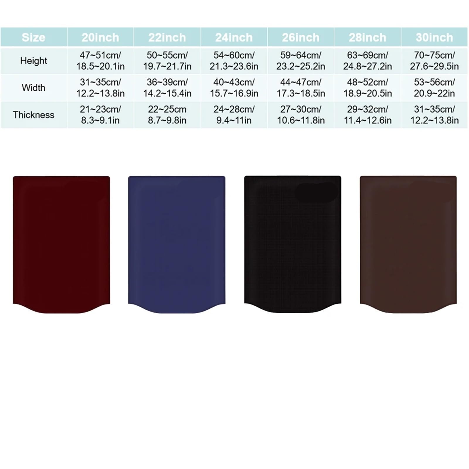 2 pezzi da 24-30 pollici in tessuto non copertura for bagagli viaggio tinta unita elegante protezione impermeabile staccabile borsa Per Valigie(Coffee 24inch)