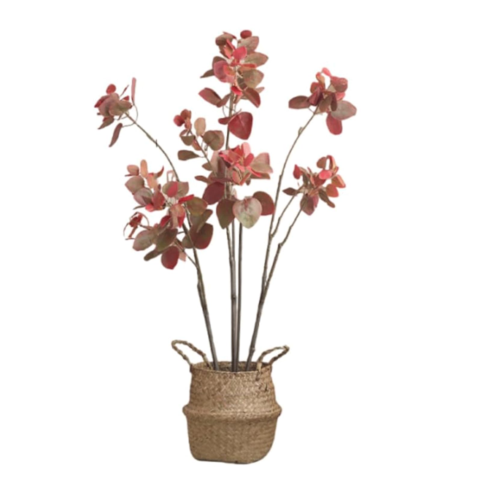 GLJTUO fake tree 3.9ft Fake Tree Artificial Bauhinia Tree With Woven Seagrass Belly Basket Simulation Tree For Indoor Outdoor Fake Plants Realistic Design
