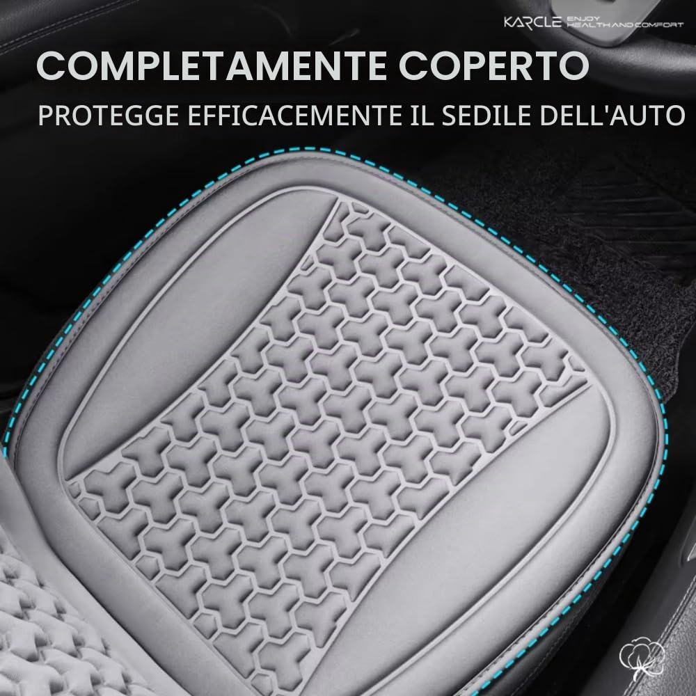 Coprisedile Auto Estivo 3D Traspirante in Seta di Ghiaccio Cuscino per Sedile, per Nissan Qashqai J12 2020 2021-2025 Accessori Auto,Black-Front SetX2