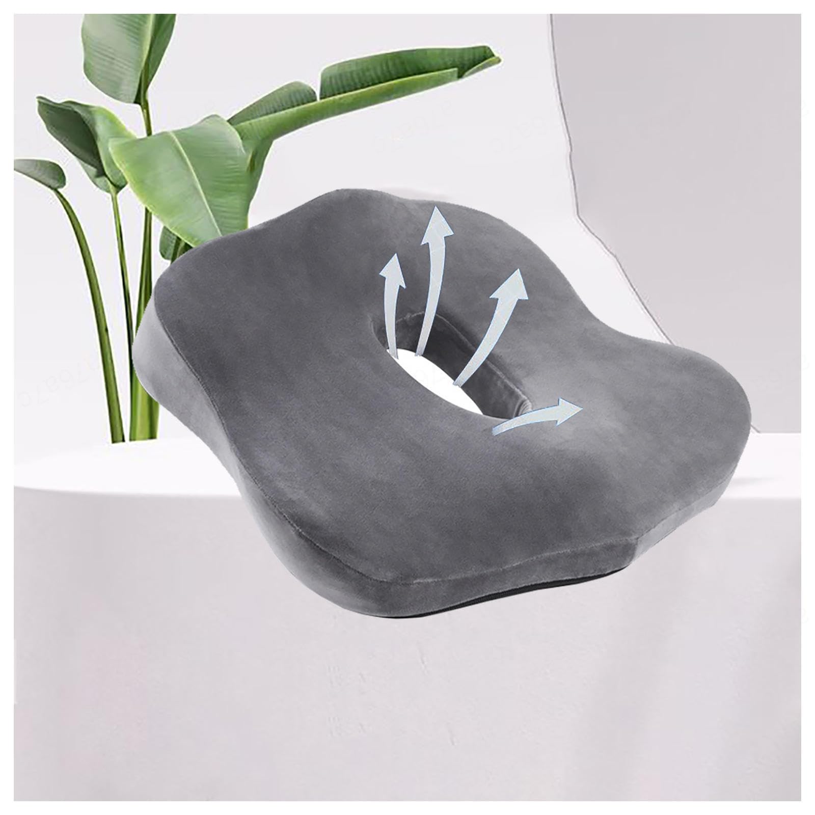 HAZARA Cojin Antiescaras Lavable Ergonómico Cojin Ergonomico Silla Oficina para Oficina,Automóvil,Silla De Ruedas, Silla Escolar,A-Gray