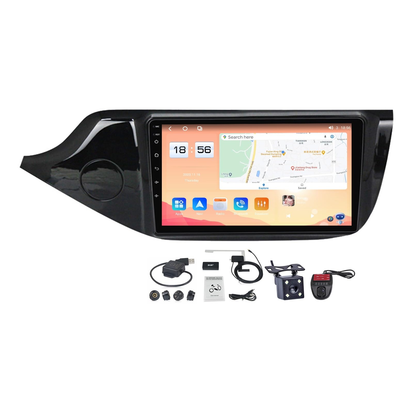 Autoradio CarPlay et Android Auto écran 9 pouces pour Kia Ceed 12-18