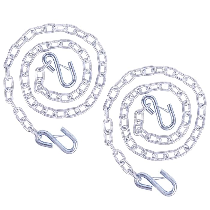 Buy TeukRiGa 3/16" x 48" Grade 30 Steel Boat Trailer Safety Chain with